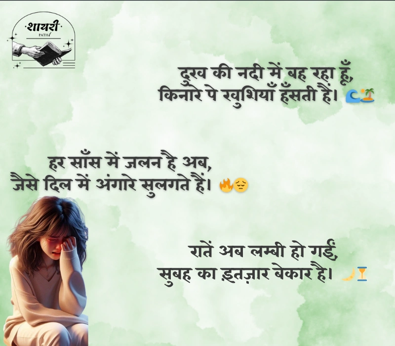 दुख भरी शायरी