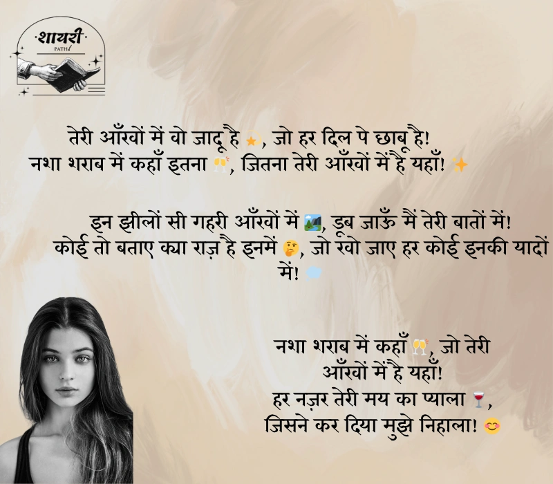 नशीली आँखों पर शायरी