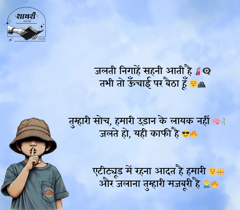 किसी को जलाने की एटीट्यूड शायरी