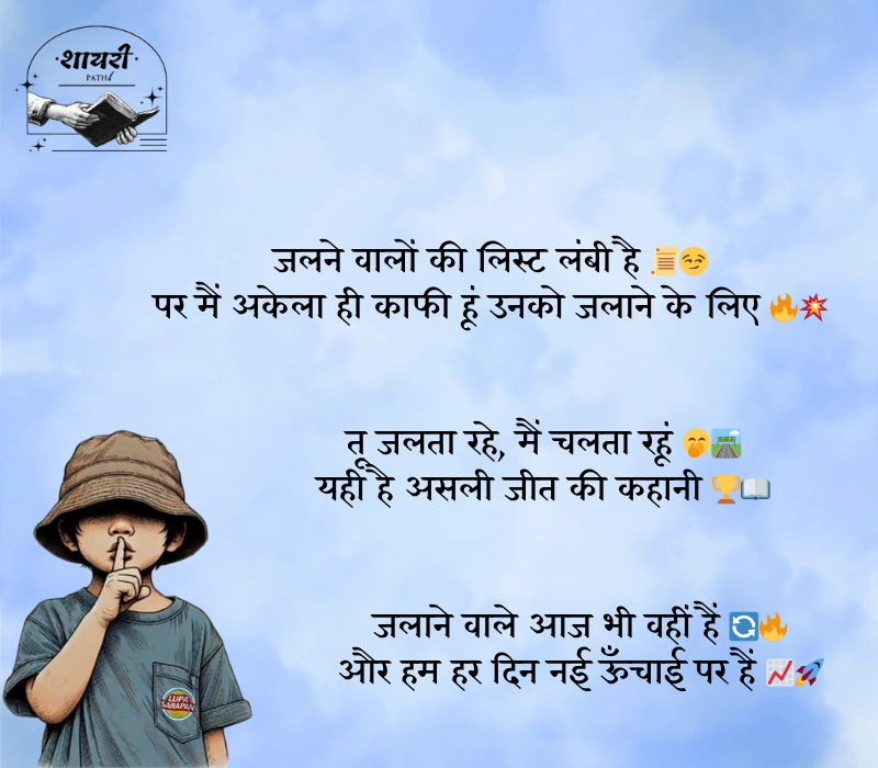 किसी को जलाने की एटीट्यूड शायरी