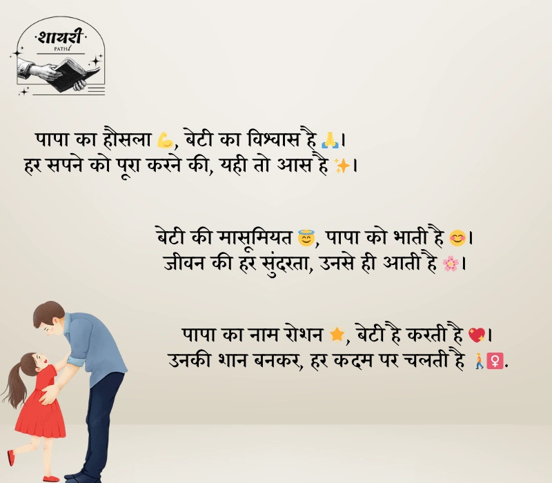 Heart Touching Papa Beti Shayari