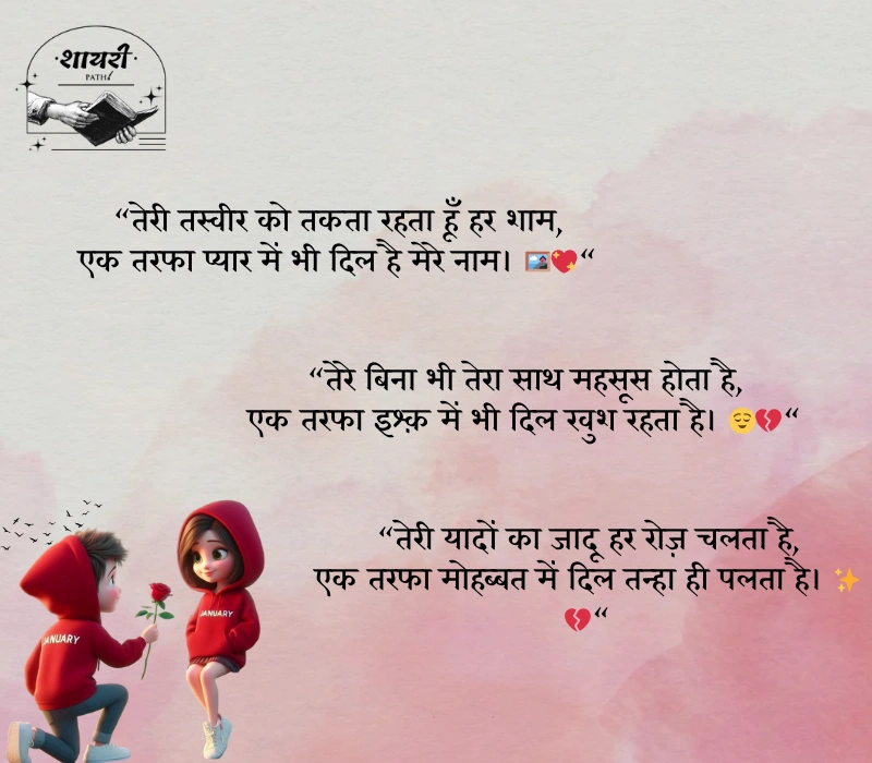 ek tarfa pyar shayari
