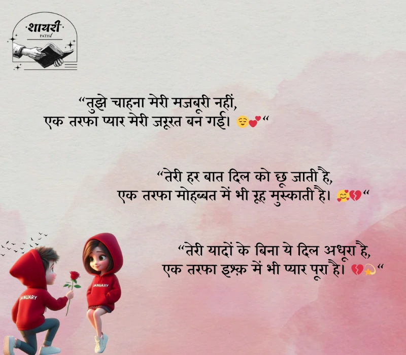 ek tarfa pyar shayari
