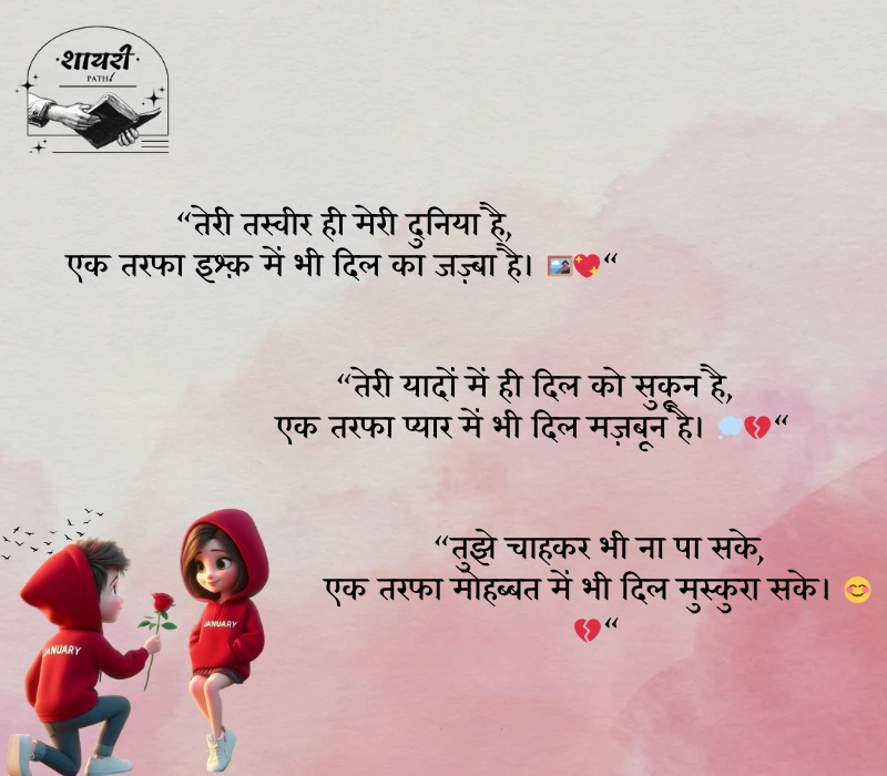 ek tarfa pyar shayari
