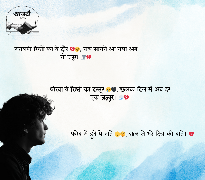 Bharosa Rishte Dhoka Shayari