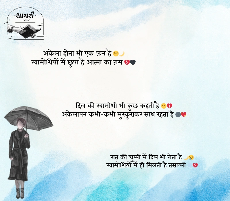 khamoshi akelapan shayari in hindi