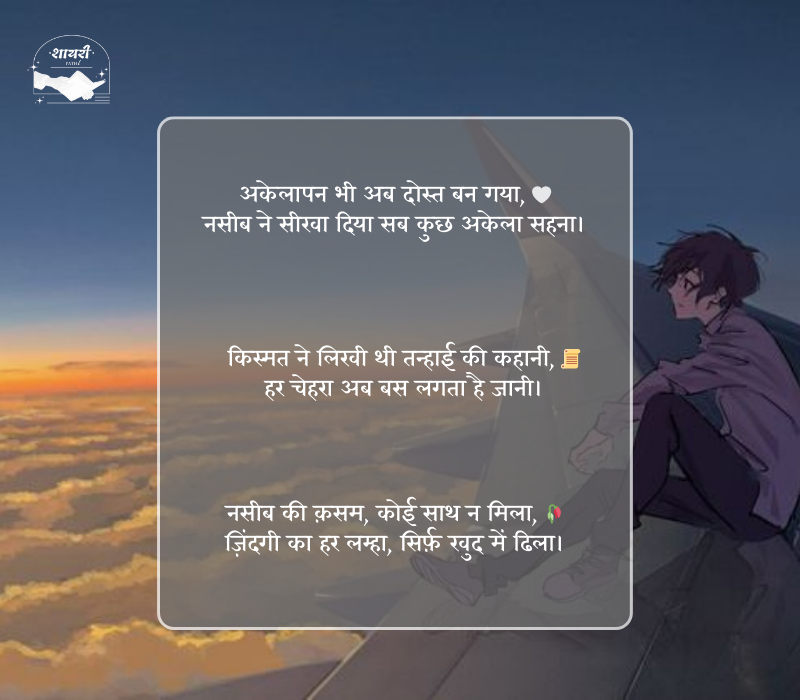 kismat naseeb zindagi alone shayari