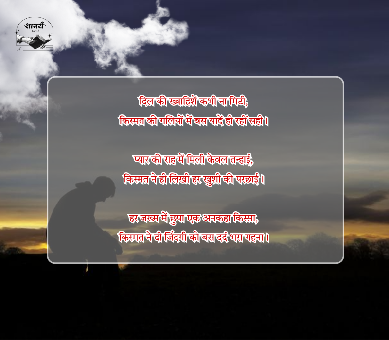 kismat emotion shayari