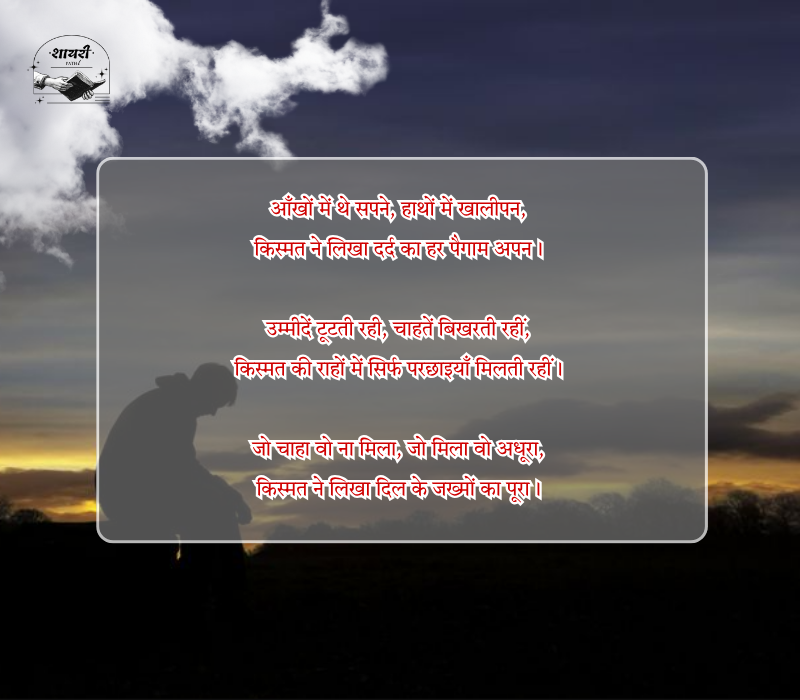 kismat emotion shayari