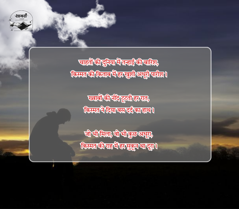 kismat emotion shayari