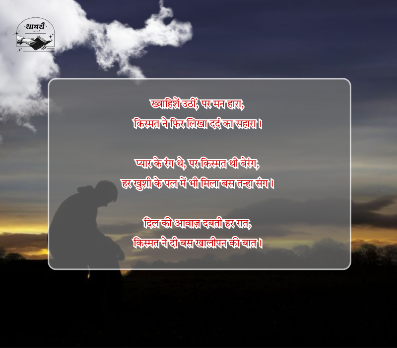 kismat emotion shayari