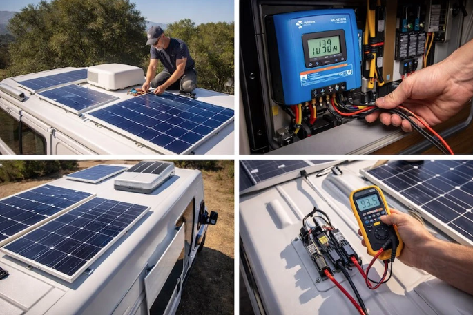 RV solar installation